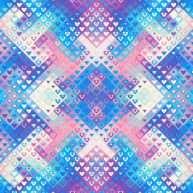 Geometrik soyut düşük poli desen yürekleri.