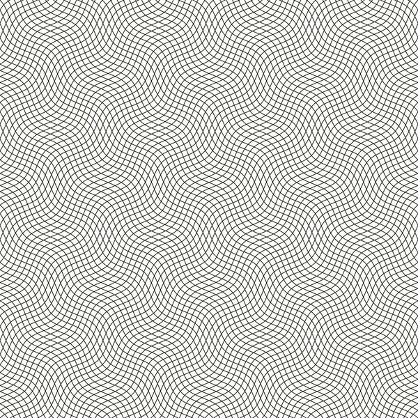 Guillochepatroon met diagonale golvende lijnen. — Stockvector