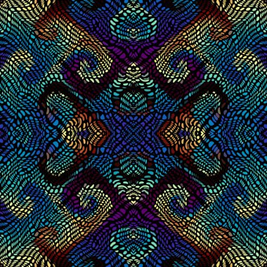 Vektör mozaik sanat desen. Eğri mozaik görüntü