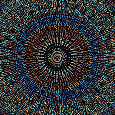 Vektör mozaik sanat desen. Eğri mozaik görüntü