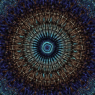 Vektör mozaik sanat desen. Eğri mozaik görüntü