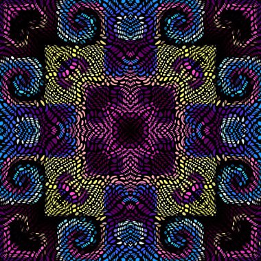 Vektör mozaik sanat desen. Eğri mozaik görüntü