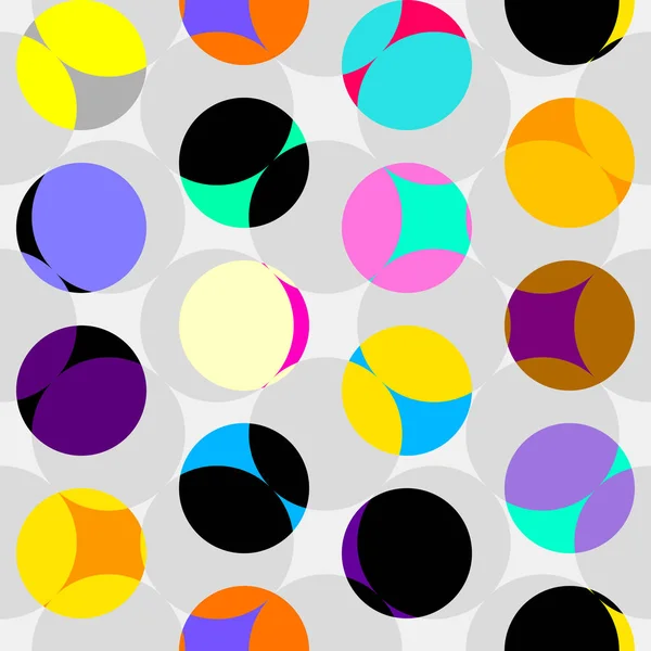 Klassieke polka dot patroon in een lappendeken collage stijl. — Stockvector