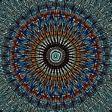 Vektör mozaik sanat desen. Eğri mozaik görüntü