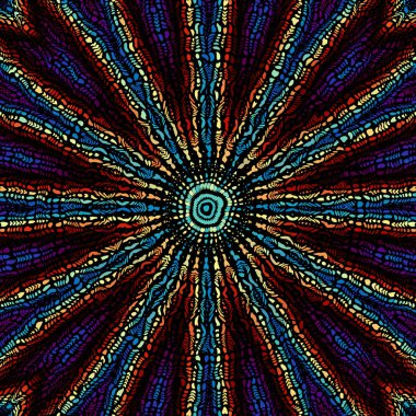 Vektör mozaik sanat desen. Eğri mozaik görüntü