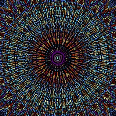 Vektör mozaik sanat desen. Eğri mozaik görüntü