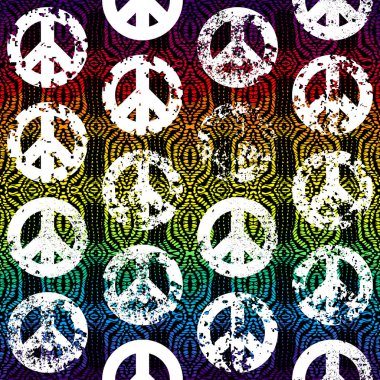 Abstract background with Peace signs. The sign of pacifists. clipart