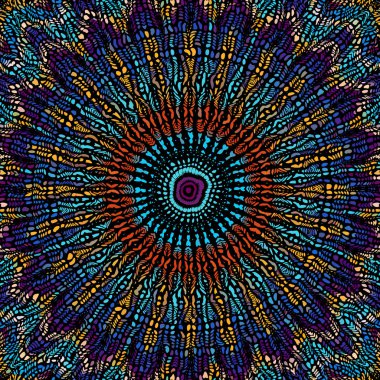 Vektör mozaik sanat desen. Eğri mozaik görüntü