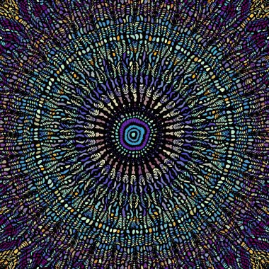 Vektör mozaik sanat desen. Eğri mozaik görüntü