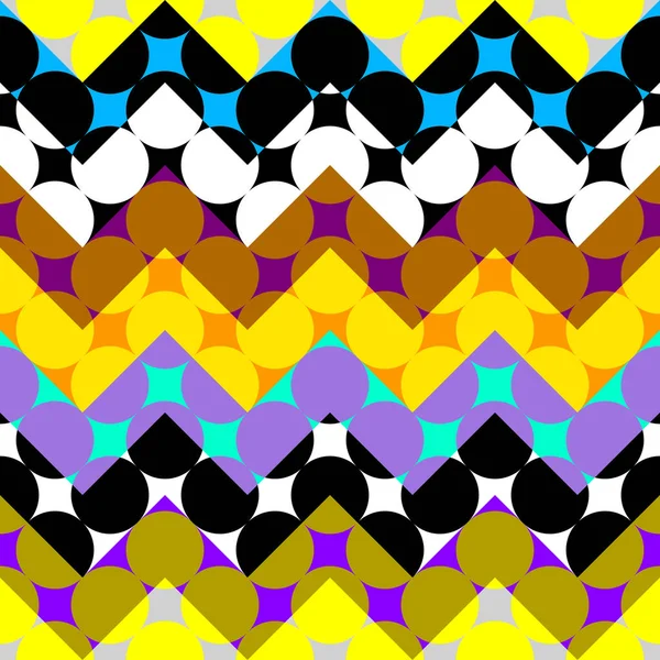 Klassieke polka dot patroon in een lappendeken collage stijl. — Stockvector