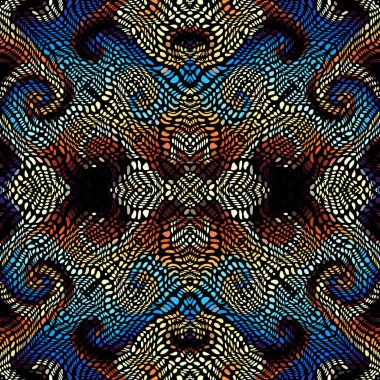 Vektör mozaik sanat desen. Eğri mozaik görüntü