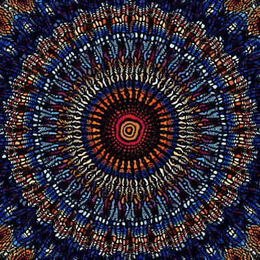 Vektör mozaik sanat desen. Eğri mozaik görüntü