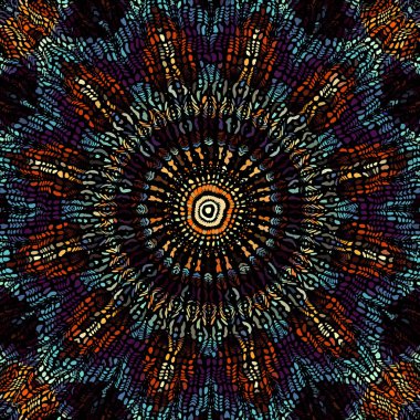 Vektör mozaik sanat desen. Eğri mozaik görüntü