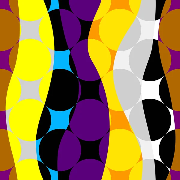Klassieke polka dot patroon in een lappendeken collage stijl. — Stockvector