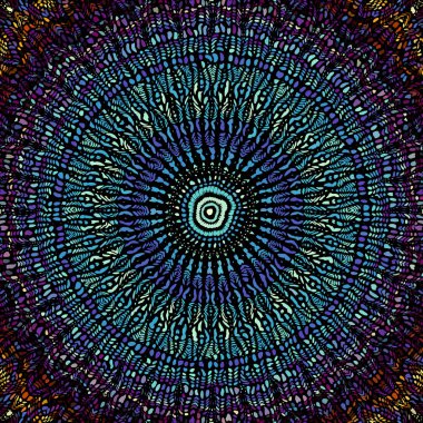 Vektör mozaik sanat desen. Eğri mozaik görüntü