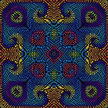 Vektör mozaik sanat desen. Eğri mozaik görüntü
