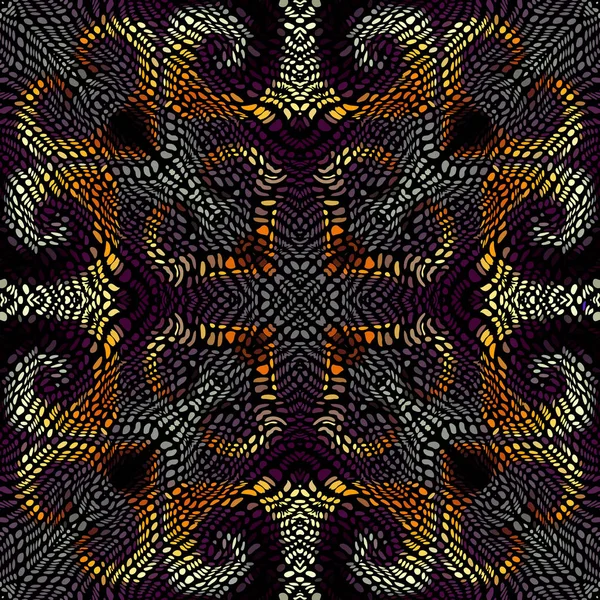 Patrón de arte mosaico vectorial. Imagen curvada de mosaico — Archivo Imágenes Vectoriales