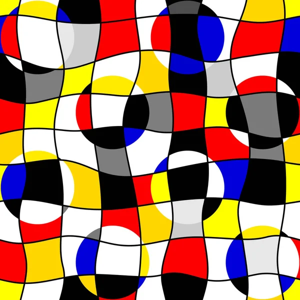 Modèle classique à pois dans un style de collage patchwork . — Image vectorielle