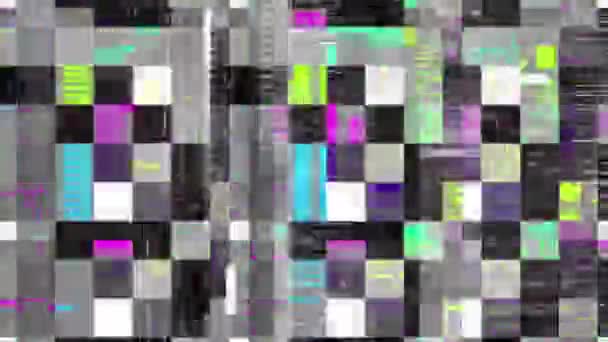 Looping video interference footage. Imitation of a Datamoshing video. — Stock Video