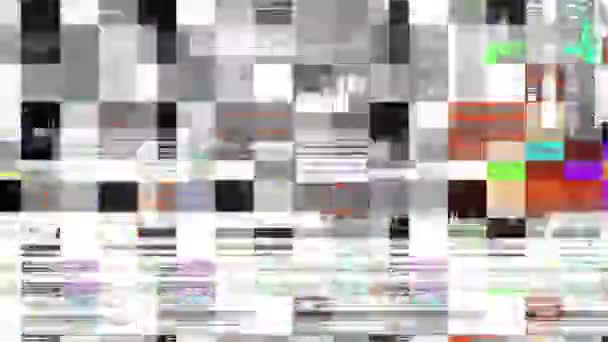 Boucle vidéo d'interférence. Imitation d'une vidéo Datamoshing. — Video