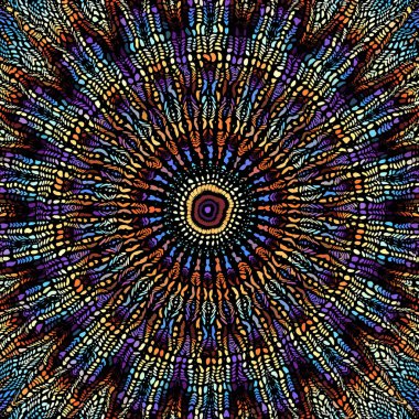 Vektör mozaik sanat desen. Eğri mozaik görüntü