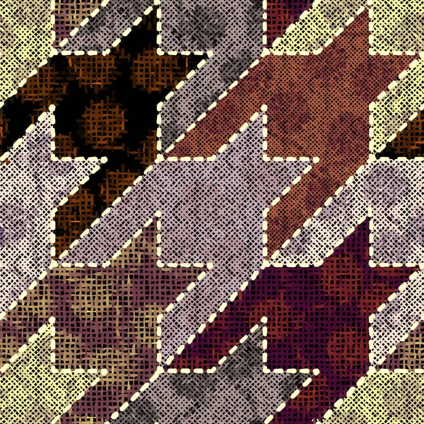 Imitation d'une texture de toile rugueuse. Modèle sans couture. — Image vectorielle