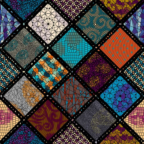 Motif vectoriel d'art mosaïque. Image vectorielle mosaïque — Image vectorielle