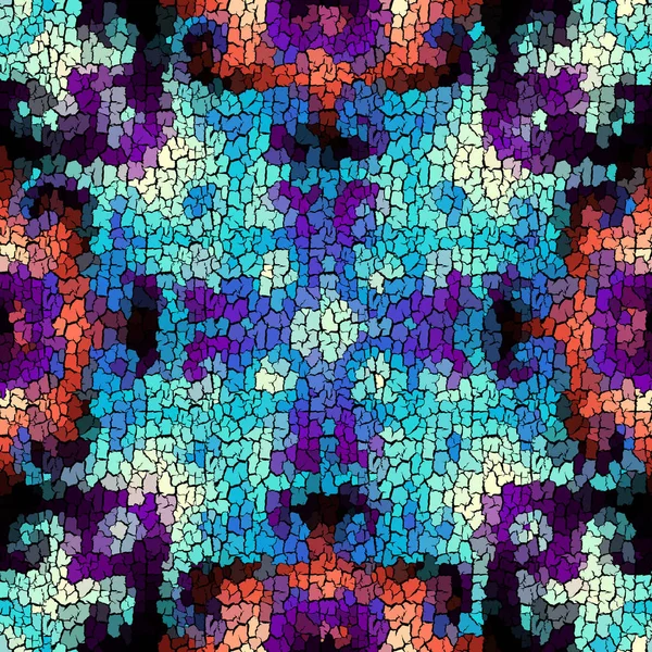 Sömlös grunge abstrakt fyrkantig mönster. Färggrungor. — Stock vektor