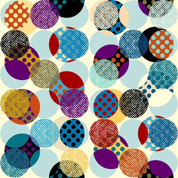 Modèle classique à pois dans un style de collage patchwork . — Image vectorielle