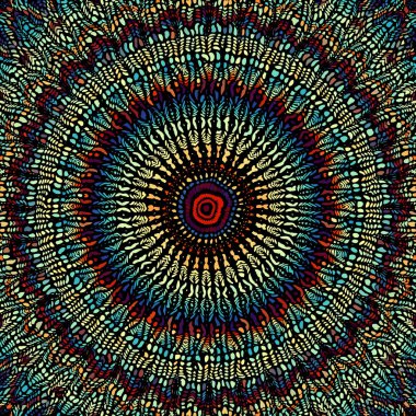 Vektör mozaik sanat desen. Eğri mozaik görüntü