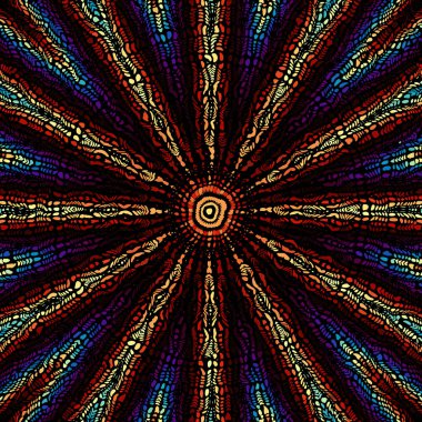 Vektör mozaik sanat desen. Eğri mozaik görüntü