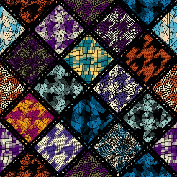 Patrón de arte mosaico vectorial. Imagen de mosaico vectorial — Archivo Imágenes Vectoriales