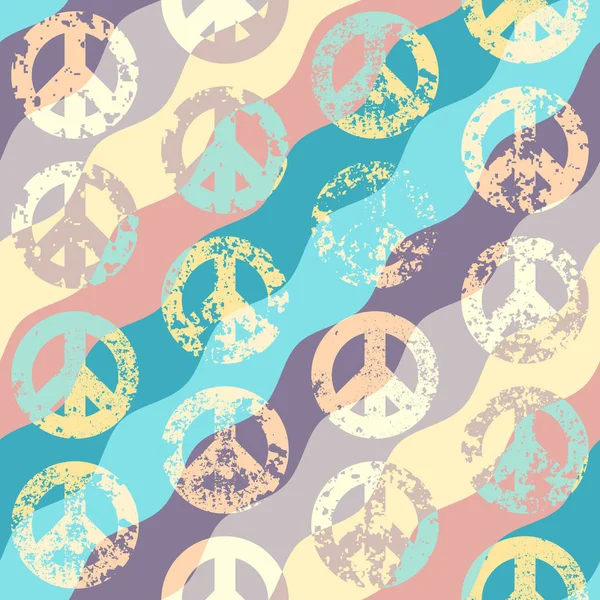 Peace signs pattern. — Stock Vector