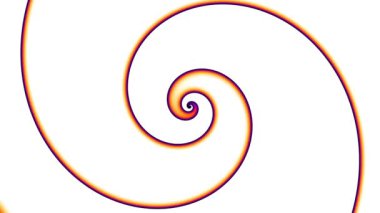 Sonsuz spiral. Kusursuz döngü görüntüsü.