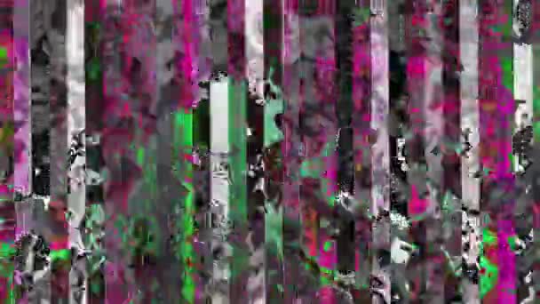 Looping video interference footage. Nachahmung eines Datamoshing-Videos. — Stockvideo