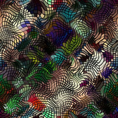 Dikişsiz kareli arka plan. Vektör görüntü geometrik tarzı