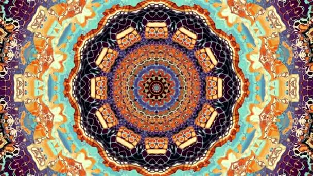 Ornate Mandala-Schleife Hintergrund — Stockvideo