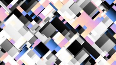 Soyut geometrik şekilleri n için hareket ettiriyor ve dönüştürüyor. Döngü görüntüleri.