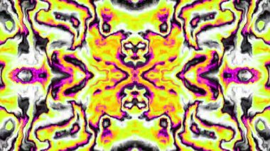 Simetrik soyut psikedelik desen. Psikedelik hippi tarzında soyut görüntüler. Görüntüleri döndür.