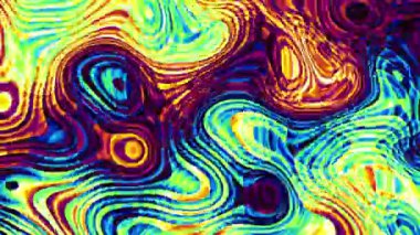 Hareketli rasgele psychedelic dalgalar. Video için soyut ekran koruyucu. Döngü görüntüleri.