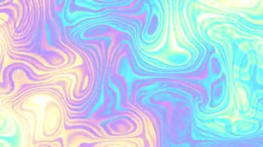 Fütüristik yüzeyi hareket ettiren. Soyut holografik renkler açık arka plan. Döngü görüntüleri.