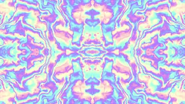 Symmetrisch Abstract Psychedelisch Patroon Abstracte Beelden Psychedelische Hippie Stijl Lusbeelden — Stockvideo