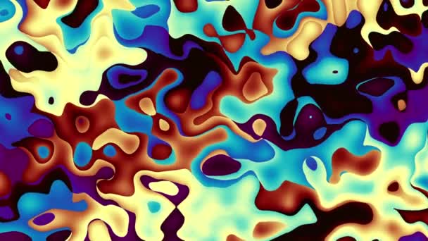 Bewegende Willekeurige Psychedelische Golven Abstracte Screensaver Voor Video Beelden Een — Stockvideo