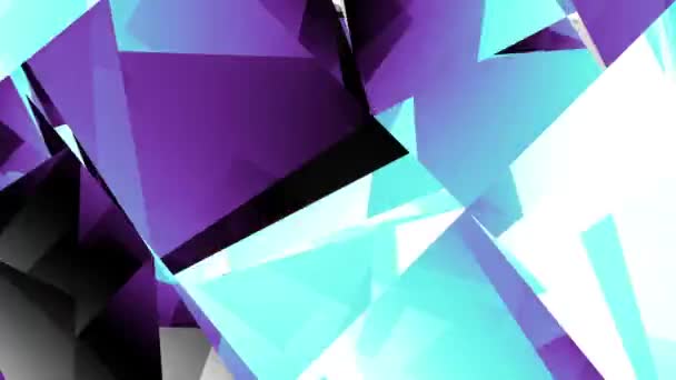 Moving Transforming Abstract Geometric Shapes Looping Footage — Stock Video