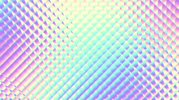 Superficie Futurista Movimiento Colores Holográficos Abstractos Fondo Claro Grabaciones Bucle — Vídeo de stock