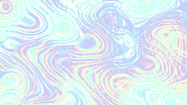 Движущаяся Футуристическая Поверхность Абстрактные Голографические Цвета Светлый Фон Циклические Кадры — стоковое видео