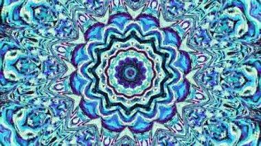 Süs daire dönüştürme. Yuvarlak turqiouse mandala desen. Sorunsuz döngü görüntüleri.