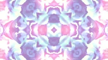 Simetrik soyut psikedelik desen. Psikedelik hippi tarzında soyut görüntüler. Görüntüleri döndür.