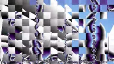 Soyut fütüristik geometrik arka planı dönüştürüyor. Animasyonlu döngü görüntüleri.