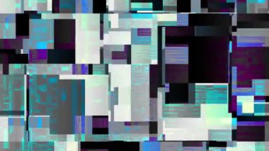 Eserler codec ile soyut hızlı titreşen doku. Döngü video girişim görüntüleri. Titreşen hızlı grunge öğeleri.